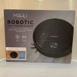 NIB Mahli Robotic 3-in-1 Robotic Vacuum Cleaner Sweeps Mops Omnidirectional!!